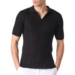6225 Knitted Polo Shirt // Black (L)