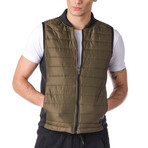 5884 Padded Fitted Vest // Green (M)