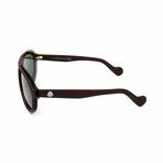 Moncler // Unisex ML0055-48N Sunglasses // Shiny Dark Brown