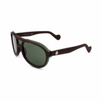 Moncler // Unisex ML0055-48N Sunglasses // Shiny Dark Brown
