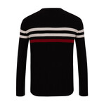 Justin Striped Sweater // Black (S)