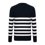 Brad Striped Sweater // Navy + Ecru (M)