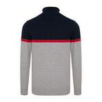 Jibraun Color Block Half-Zip Sweater // Gray + Navy (S)