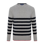 Klaus Striped Sweater // Gray + Navy (S)