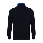 Franco Half-Zip Sweater // Navy + Sax (3XL)