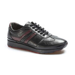 662MA1001 Casual Shoes // Black + Claret Red (EU Size 40)