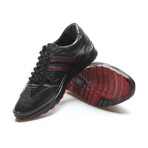 662MA1001 Casual Shoes // Black + Claret Red (EU Size 40)