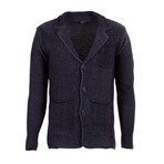 Andrew Knit Coat // Dark Blue + Gray (S)