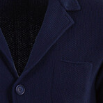 Knitwear Jacket // Dark Blue (L)