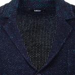 Michael Knit Coat // Dark Blue, Turquoise (S)