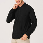 Noah Polo Sweatshirt // Black (Small)