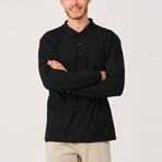 Noah Polo Sweatshirt // Black (Small)