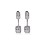 Roberto Coin 18k White Gold Diamond Earrings // Store Display