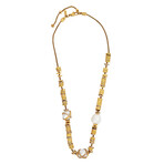 18k Gold Diamond + Pearl Baie De Anges Necklace II // 17" // Store Display