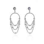 Messika 18k White Gold Joy Diamond Earrings // Store Display