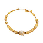 18k Gold Diamond + Pearl Baie Des Anges Bracelet // 7" // Store Display
