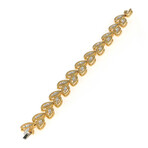 Roberto Coin 18k Yellow Gold Petals Diamond Bracelet // 7" // Store Display