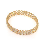 Roberto Coin 18k Yellow Gold Barocco Diamond Bangle Bracelet // 6.5" // Store Display