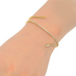 Messika // 18k Yellow Gold Snake Diamond Bracelet // 5.5" // Store Display