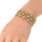 Roberto Coin 18k Yellow Gold Barocco Diamond Bracelet // 6" // Store Display