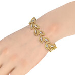 Roberto Coin 18k Yellow Gold Petals Diamond Bracelet // 7" // Store Display