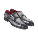 Leather Double Monkstrap Shoes // Gray (US: 10)