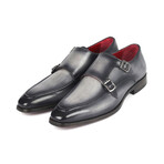 Leather Double Monkstrap Shoes // Gray (US: 8.5)