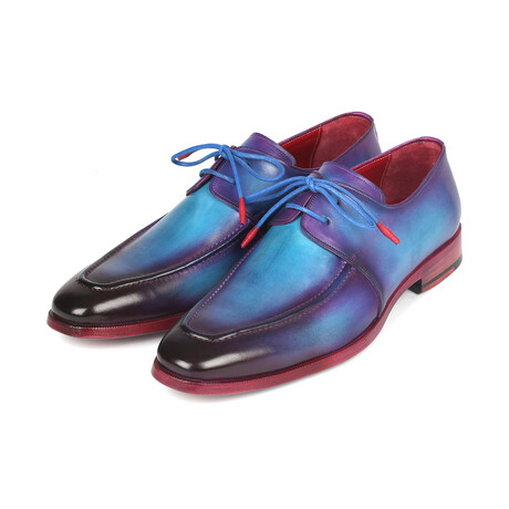Apron Derby Shoes // Turquoise + Purple (US: 6)