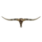 Longhorn Skull // XL Horns // Antique Bronze Storm // Metallic Finish V.2