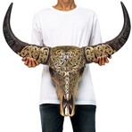 Buffalo Skull // Oriental Gold Metallic