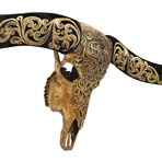 Longhorn Skull // XL Horns // Oriental Gold Metallic