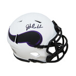 John Randle // Signed Minnesota Vikings Lunar Eclipse White Matte Riddell Speed Mini Helmet