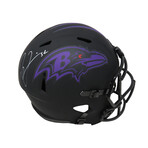 Ray Lewis // Baltimore Ravens // Signed Riddell Full Size Speed Replica Helmet // Eclipse Black Matte