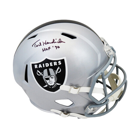 Ted Hendricks // Signed Raiders Riddell Full Size Speed Replica Helmet // "HOF'90" Inscription
