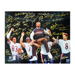 1985 Chicago Bears Team Signed Super Bowl XX Ditka Carried Off Field Spotlight 16x20 Photo LE/20 (34 Sigs)