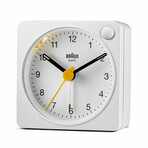 Square Analog Travel Alarm Clock (Black)