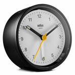 Round Classic Analog Alarm Clock (Black)