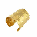 18K Gold Plated Brass Cuff Bracelet II // 6.75" // Store Display