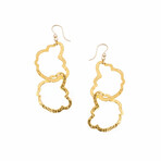 18K Gold Plated Brass + 14K Gold Filled Ear Wire Earrings // Store Display