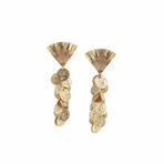 24K Gold Plated Brass + 14K Gold Dangle Earrings // Store Display