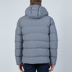 Hooded Puffer Coat // Gray (XS)