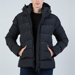 Carson Hooded Puffer Coat // Black (XL)