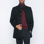 Jerimiah High-Neck Long Winter Coat // Black (XL)