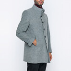 Joshua High-Neck Long Winter Coat // Gray (3XL)