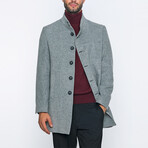 Joshua High-Neck Long Winter Coat // Gray (XS)