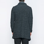 Mason Long Zip-Up Winter Coat // Anthracite + Black (XL)