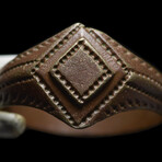 Renaissance or Tudor Bronze Ring With Diamond-Shaped Bezel