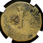 Large Roman Coin of Vespasian // Builder of the Coliseum in Rome