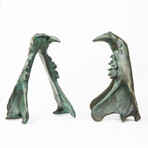 Tiger Jaw Bookends // Verdigris Bronze // Set of 2