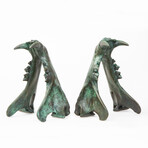 Tiger Jaw Bookends // Verdigris Bronze // Set of 2